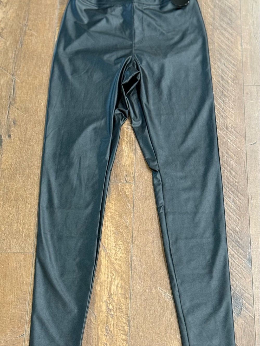 aerie Black Faux Leather Skinny Pants